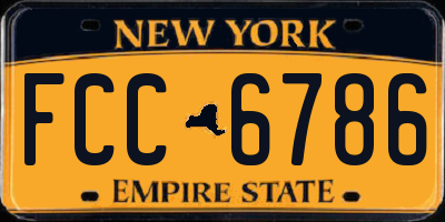 NY license plate FCC6786