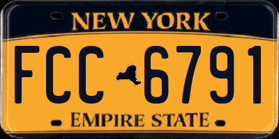 NY license plate FCC6791