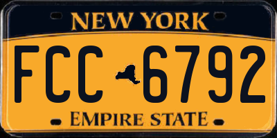 NY license plate FCC6792
