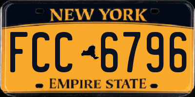 NY license plate FCC6796