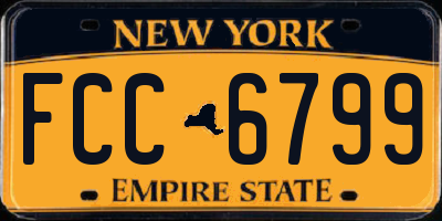 NY license plate FCC6799
