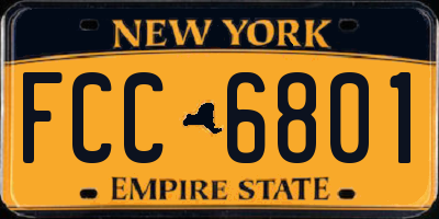 NY license plate FCC6801