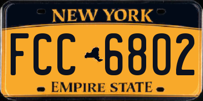 NY license plate FCC6802