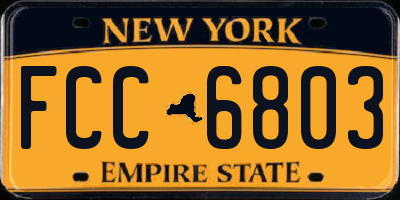 NY license plate FCC6803