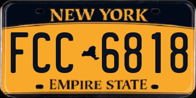 NY license plate FCC6818