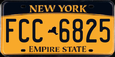 NY license plate FCC6825