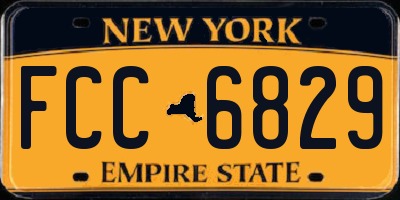 NY license plate FCC6829