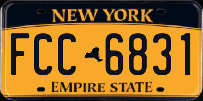 NY license plate FCC6831