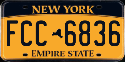 NY license plate FCC6836