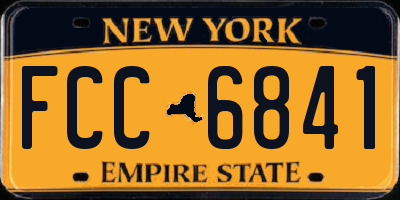 NY license plate FCC6841