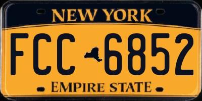 NY license plate FCC6852