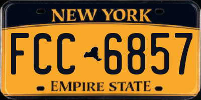 NY license plate FCC6857