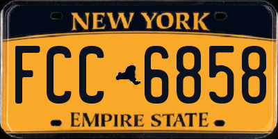 NY license plate FCC6858