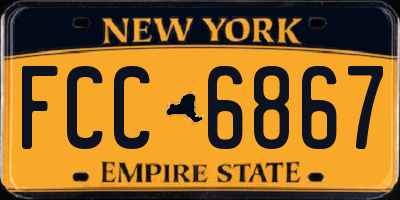 NY license plate FCC6867