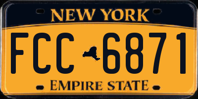 NY license plate FCC6871