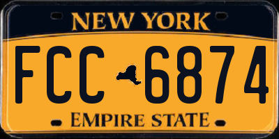 NY license plate FCC6874