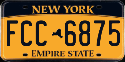 NY license plate FCC6875