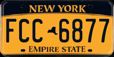 NY license plate FCC6877