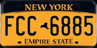 NY license plate FCC6885