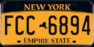 NY license plate FCC6894