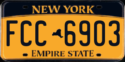 NY license plate FCC6903