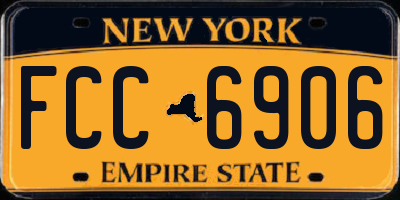 NY license plate FCC6906