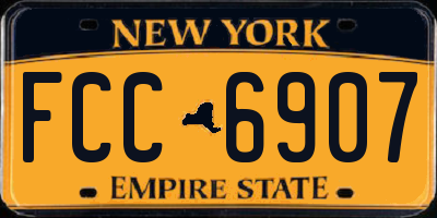 NY license plate FCC6907