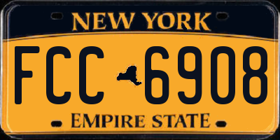 NY license plate FCC6908