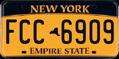 NY license plate FCC6909