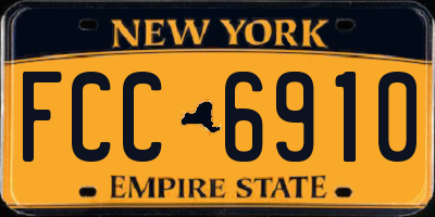 NY license plate FCC6910
