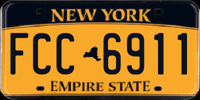 NY license plate FCC6911