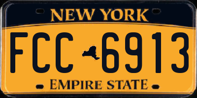 NY license plate FCC6913