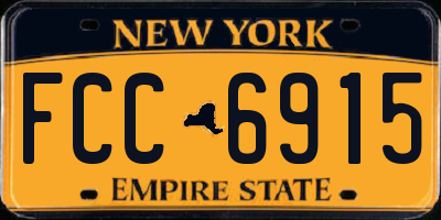 NY license plate FCC6915