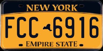 NY license plate FCC6916