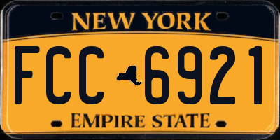 NY license plate FCC6921