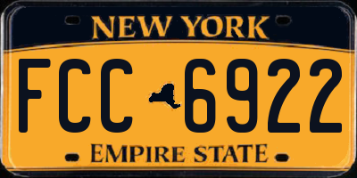 NY license plate FCC6922