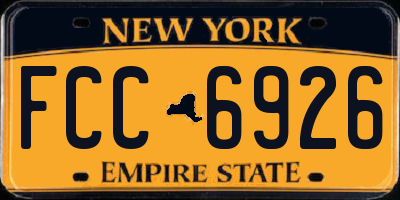 NY license plate FCC6926