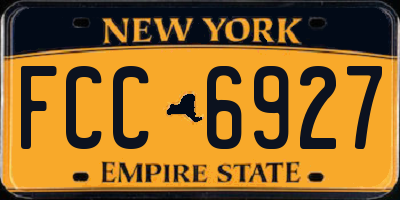NY license plate FCC6927