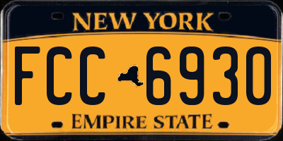 NY license plate FCC6930