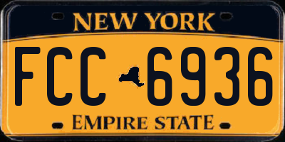 NY license plate FCC6936