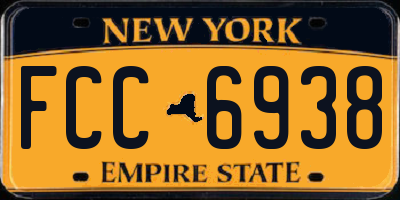 NY license plate FCC6938