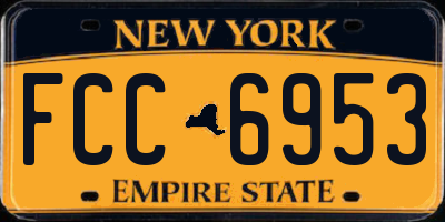NY license plate FCC6953