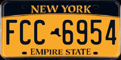 NY license plate FCC6954