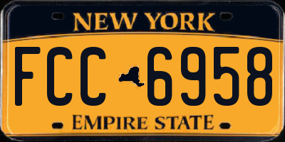 NY license plate FCC6958
