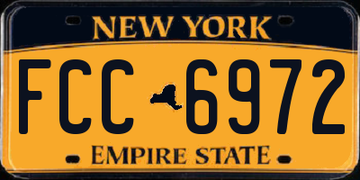 NY license plate FCC6972