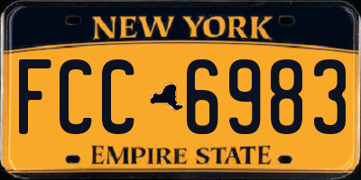 NY license plate FCC6983