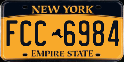 NY license plate FCC6984
