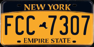 NY license plate FCC7307