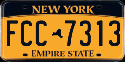 NY license plate FCC7313