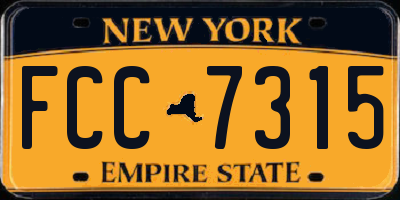 NY license plate FCC7315